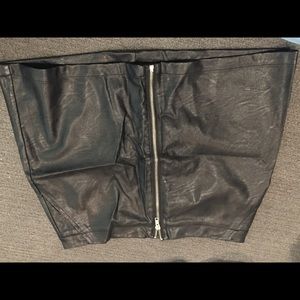 Faux leather skirt